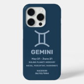 Individuelle Name/Text-Zodiac-Zeichen-Gemini Case-Mate iPhone Hülle (Rückseite)