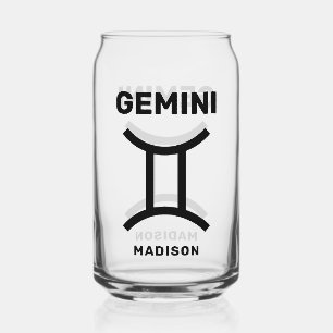 Individuelle Name/Text-Zodiac-Zeichen-Gemini Dosenglas