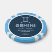 Individuelle Name/Text-Zodiac-Zeichen-Gemini Pokerchips (Einzeln)