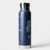 Individuelle Name/Text-Zodiac-Zeichen-Gemini Trinkflasche (Links)