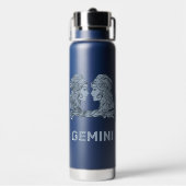 Individuelle Name/Text-Zodiac-Zeichen-Gemini Trinkflasche (Hinten)