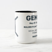 Individuelle Name/Text-Zodiac-Zeichen-Gemini Zweifarbige Tasse (Mittel)
