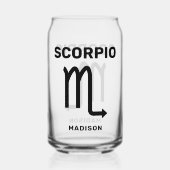 Individuelle Name/Text-Zodiac-Zeichen-Skorpio Dosenglas (Rückseite)