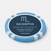 Individuelle Name/Text-Zodiac-Zeichen-Skorpio Pokerchips (Einzeln)