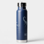 Individuelle Name/Text-Zodiac-Zeichen-Skorpio Trinkflasche (Links)