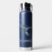 Individuelle Name/Text-Zodiac-Zeichen-Skorpio Trinkflasche (Hinten)