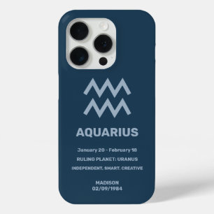 Individuelle Name / Text Zodiac Zeichenaquarius Case-Mate iPhone Hülle