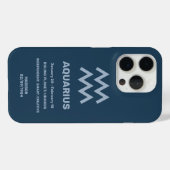 Individuelle Name / Text Zodiac Zeichenaquarius Case-Mate iPhone Hülle (Rückseite (Horizontal))