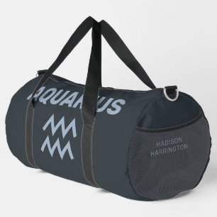 Individuelle Name / Text Zodiac Zeichenaquarius Duffle Bag