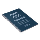 Individuelle Name / Text Zodiac Zeichenaquarius Notizblock (Rechte Seite)