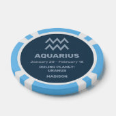 Individuelle Name / Text Zodiac Zeichenaquarius Pokerchips (Einzeln)