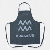 Individuelle Name / Text Zodiac Zeichenaquarius Schürze (Vorderseite)