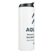 Individuelle Name / Text Zodiac Zeichenaquarius Thermosbecher (Nach links gedreht)