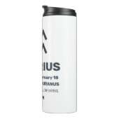 Individuelle Name / Text Zodiac Zeichenaquarius Thermosbecher (Nach rechts gedreht)
