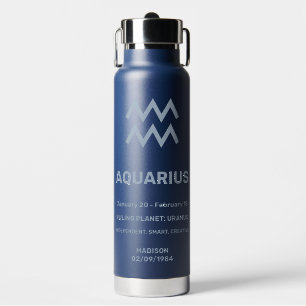 Individuelle Name / Text Zodiac Zeichenaquarius Trinkflasche