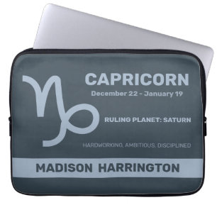 Individuelle Name / Text Zodiac Zeichenkorn Laptopschutzhülle