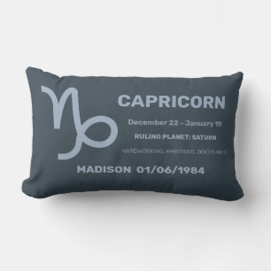 Individuelle Name / Text Zodiac Zeichenkorn Lendenkissen