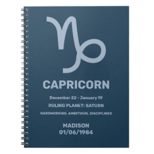 Individuelle Name / Text Zodiac Zeichenkorn Notizblock
