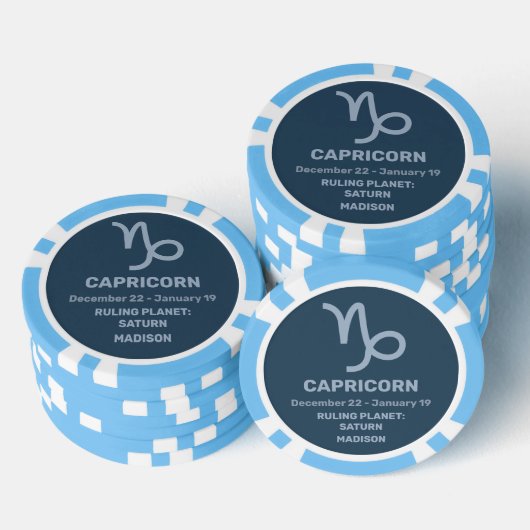Individuelle Name / Text Zodiac Zeichenkorn Pokerchips (Stapel)
