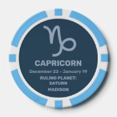 Individuelle Name / Text Zodiac Zeichenkorn Pokerchips (Vorderseite)