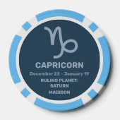 Individuelle Name / Text Zodiac Zeichenkorn Pokerchips (Rückseite)