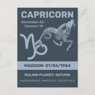 Individuelle Name / Text Zodiac Zeichenkorn Postkarte