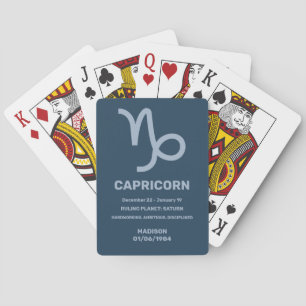 Individuelle Name / Text Zodiac Zeichenkorn Spielkarten