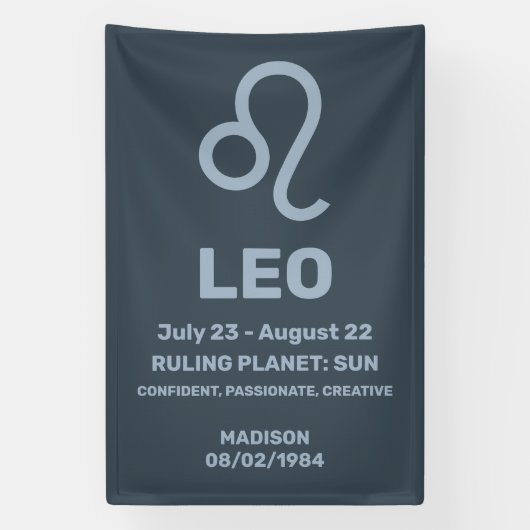 Individuelle Name / Text-Zodiac-Zeichenleo Banner (Vertikal)