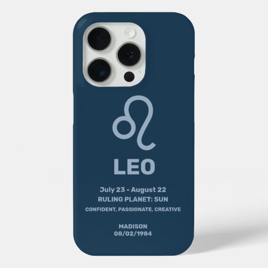 Individuelle Name / Text-Zodiac-Zeichenleo Case-Mate iPhone Hülle (Rückseite)