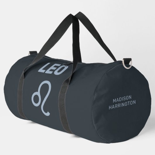 Individuelle Name / Text-Zodiac-Zeichenleo Duffle Bag (Linke Ecke)