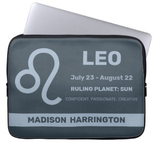 Individuelle Name / Text-Zodiac-Zeichenleo Laptopschutzhülle