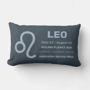 Individuelle Name / Text-Zodiac-Zeichenleo Lendenkissen