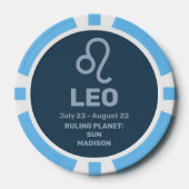 Individuelle Name / Text-Zodiac-Zeichenleo Pokerchips (Vorderseite)