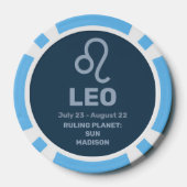 Individuelle Name / Text-Zodiac-Zeichenleo Pokerchips (Rückseite)