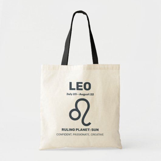 Individuelle Name / Text-Zodiac-Zeichenleo Tragetasche (Vorne)