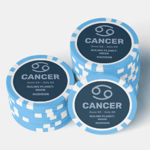 Individuelle Name/Text-Zodiakarzinom Pokerchips