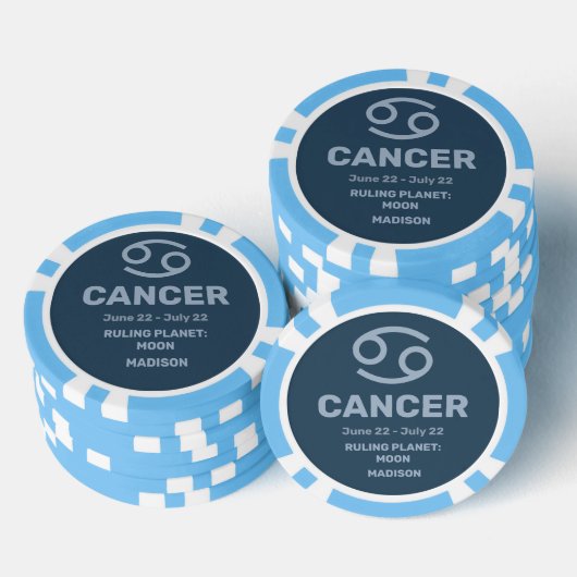 Individuelle Name/Text-Zodiakarzinom Pokerchips (Stapel)