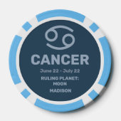Individuelle Name/Text-Zodiakarzinom Pokerchips (Rückseite)