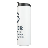 Individuelle Name/Text-Zodiakarzinom Thermosbecher (Nach rechts gedreht)