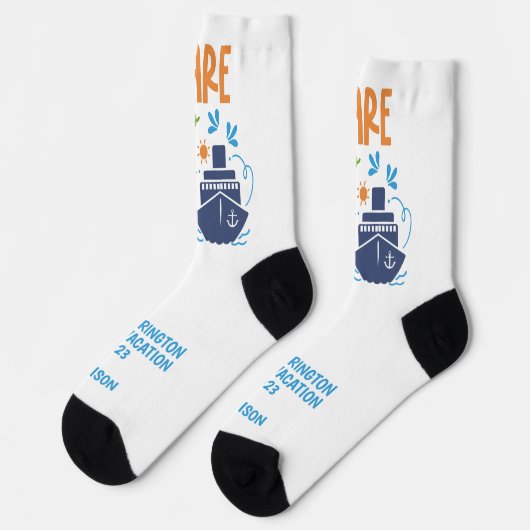 Individuelle Name-/Textgerade Socken (Linkes Detail)