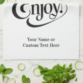 Individuelle Name / Textseite, Vorlieben, Genießen Geschirrtuch (Gefaltet)