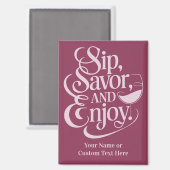 Individuelle Name / Textseite, Vorlieben, Genießen Magnet (Vorderseite/Rückseite)