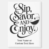 Individuelle Name / Textseite, Vorlieben, Genießen Magnet (Vorderseite)