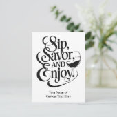 Individuelle Name / Textseite, Vorlieben, Genießen Postkarte (Stehend Vorderseite)