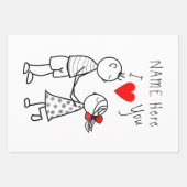 Individuelle Name Textumhüllungspapierblätter Geschenkpapier Set (Vorderseite 3)