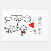 Individuelle Name Textumhüllungspapierblätter Geschenkpapier Set (Vorderseite 2)