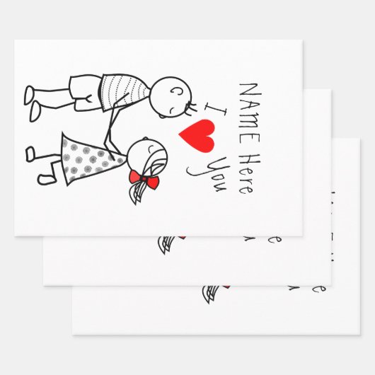 Individuelle Name Textumhüllungspapierblätter Geschenkpapier Set (Set)