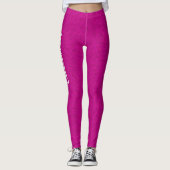 Individuelle Name Textvorlage wird in neuem Rosa a Leggings (Vorderseite)