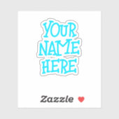 Individuelle Name Textwiedergabe - Helmkleber Aufkleber (Blatt)