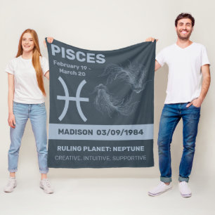 Individuelle Name-/Textzeichen Fleecedecke